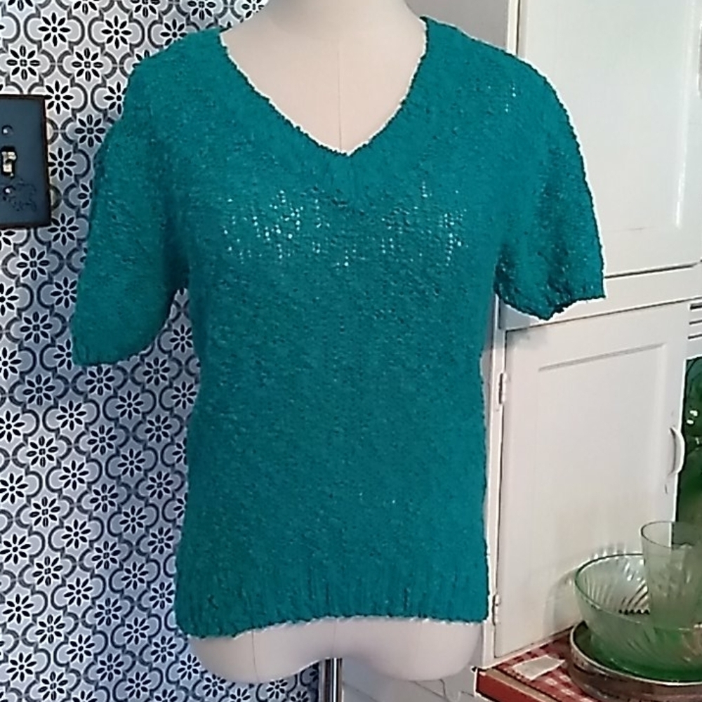 Vintage Patsy's Place green blouse 👚